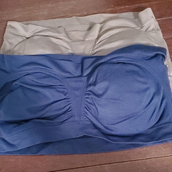 Breezies Set 2 Strapless Underwire Bandeau  Bra 1x - Picture 3 of 5